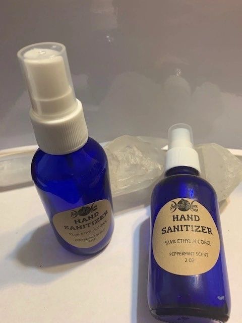 HAND SANITIZER-PEPPERMINT SCENT 2OZ SPRAY BOTTLE