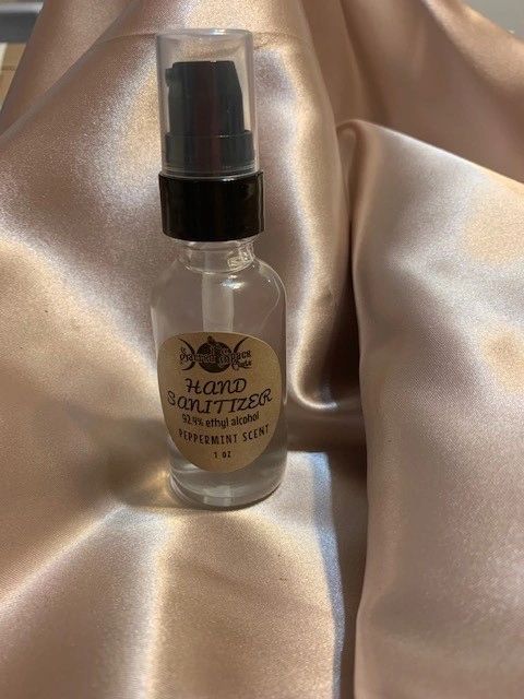 PEPPERMINT HAND SANITIZER 1 OZ PUMP BOTTLE