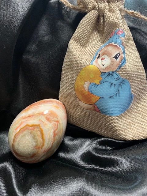 LARGE GREEN ONYX OSTARA EGG