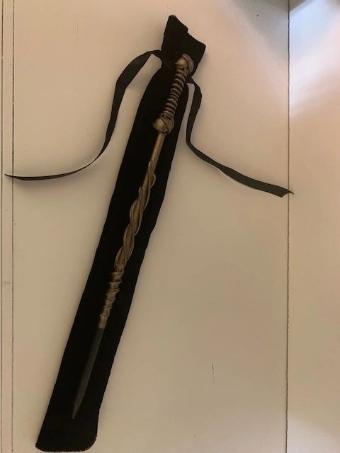 CUSTOM WOOD WAND WITH HANDSEWN PROTECTION BAG