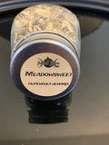 Meadowsweet in Glass herb jar