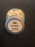 JASMINE FLOWERS IN GLASS HERB JAR