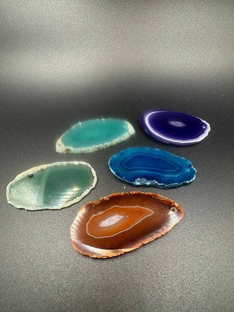 AGATE SLICE PENDANT- INTUITIVELY CHOSEN