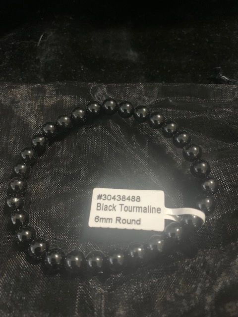 BLACK TOURMALINE BRACELET -6MM