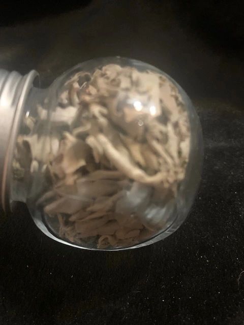 WHITE SAGE LEAF IN GLASS HERB JAR