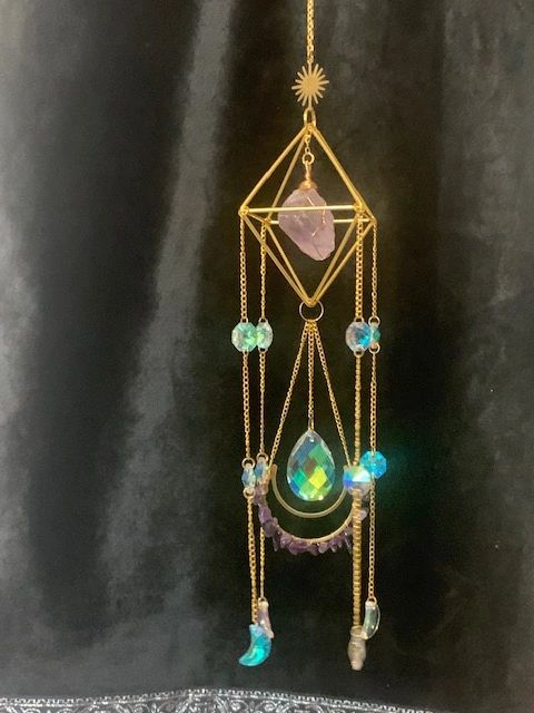 AMETHYST PRISM WINDCHIME/SUNCATCHER
