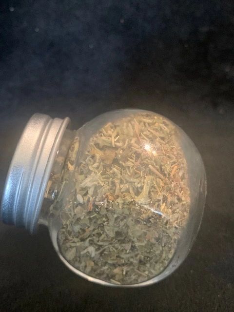 DAMIANA LEAF IN GLASS HERB JAR