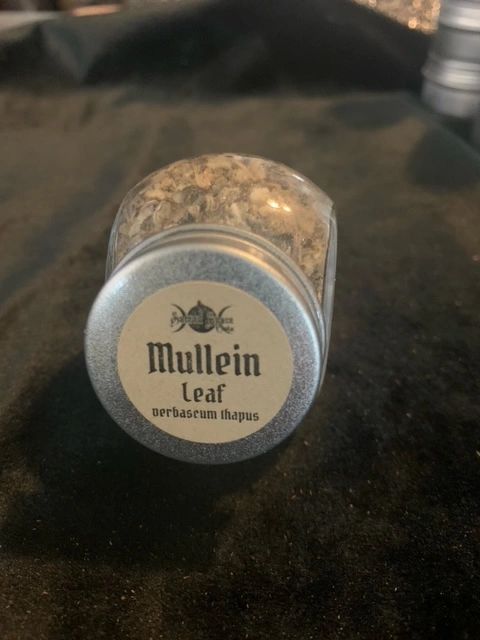 MULLEIN LEAF IN GLASS HERB BOTTLE