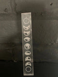 SELENITE WAND ENGRAVED WITH MOON PHASES